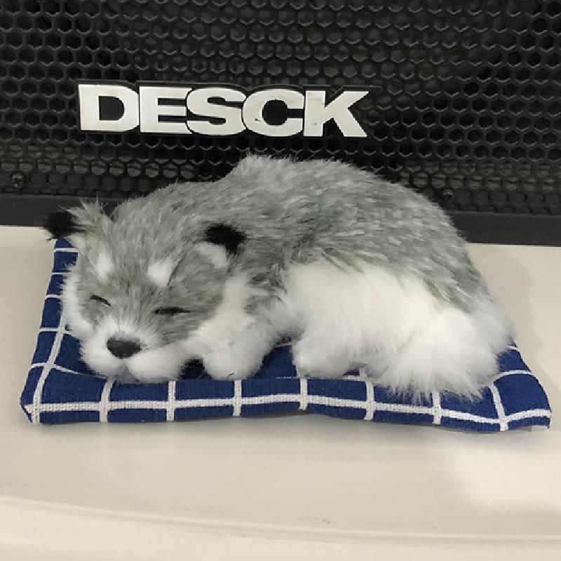 Dog Plush Sleep Toy Model Ornament Make Sound Lifelike Simulation Doll Gift