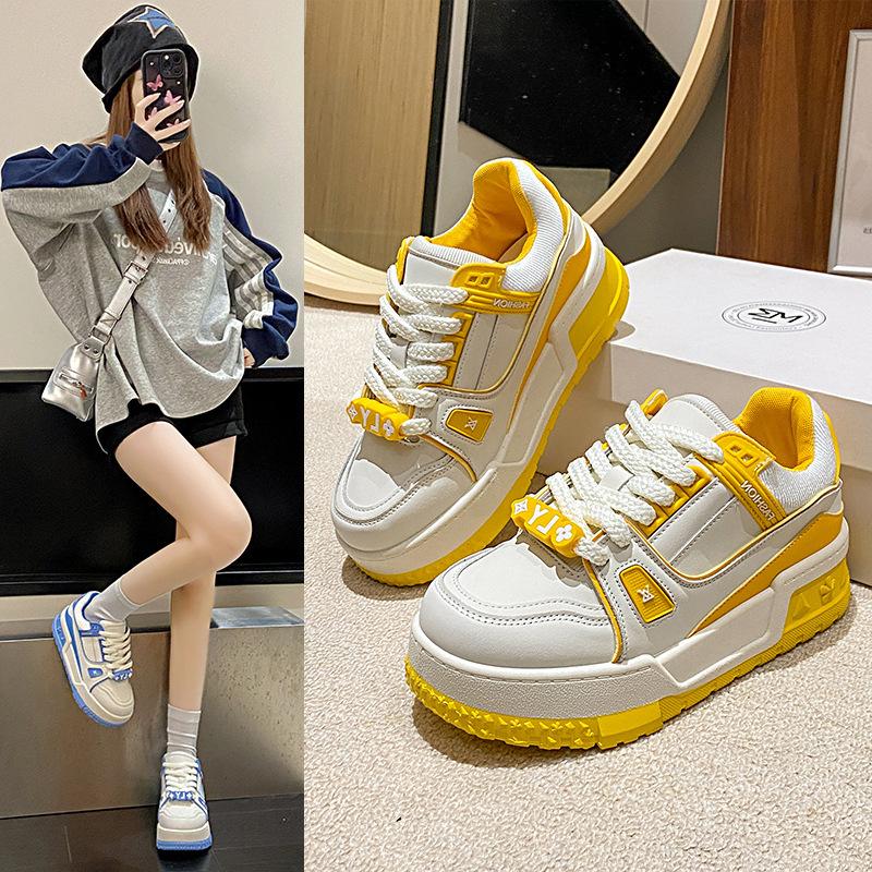 Hot super women's sneakers dad shoes women's popular models this year's platform shoes new popular non-slip 2025 board shoes