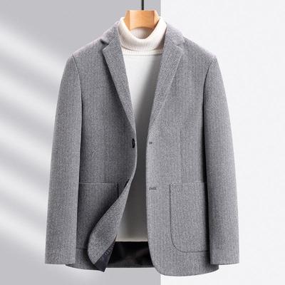 Men's Stylish Woolen Overcoat - Handsome, Warm & Versatile Trendy Suit Jacket for Youth and Adults