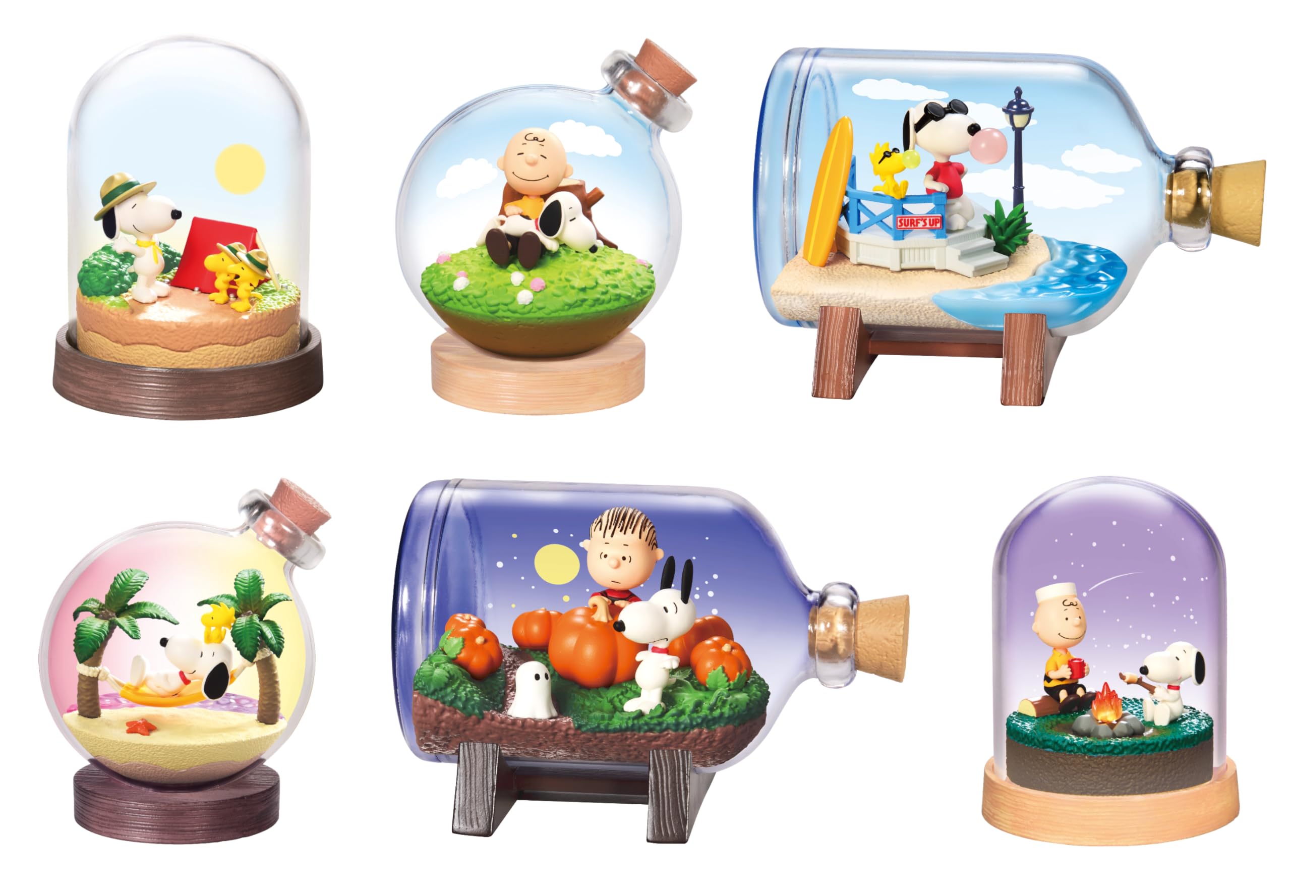 SNOOPY TIME Terrarium 1 BOX H115mm x W70mm x D70mm PVC Re-Ment
