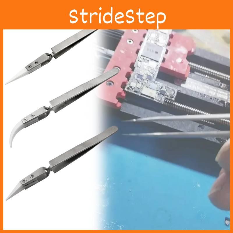 Tweezers Ceramic Professional Stainless Steel Handle Acid Resistance Research