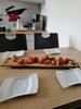 BOARD TRAY PLATE MADE OF ACACIA WOOD SERVING PLATE 30 cm LONG