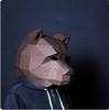 3D Paper Model Wearable Mask Rabbit Animal Cosplay DIY Papercraft Origami Headgear Christmas Halloween Prom Party Girls Gift