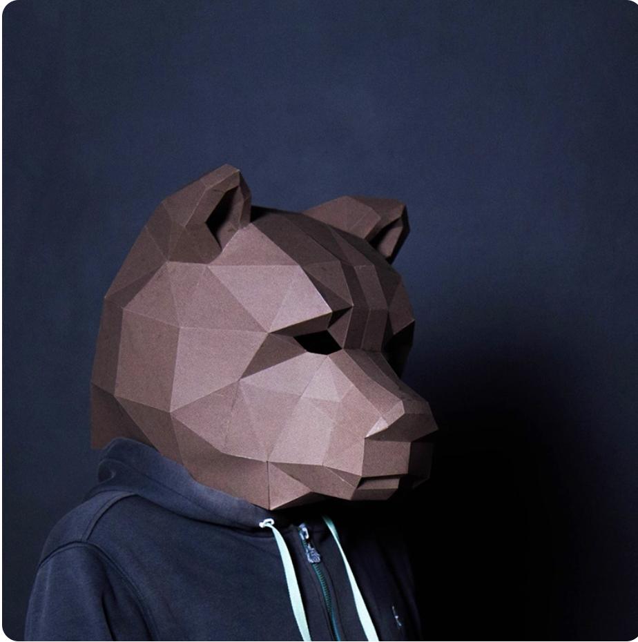 3D Paper Model Wearable Mask Rabbit Animal Cosplay DIY Papercraft Origami Headgear Christmas Halloween Prom Party Girls Gift