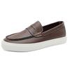 Comfortable Men's Soft-Soled Slip-On Loafers Versatile Casual Business Shoes Formal Leather Moccasins Leisure Walk Driving Flats