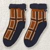 Gunze POLO BCS Room Woven Name Plaid Pattern Socks, Fleece-Lined, Tag,