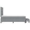 Box Spring Bed with Headboard Light Gray 120 x 190 cm Fabric