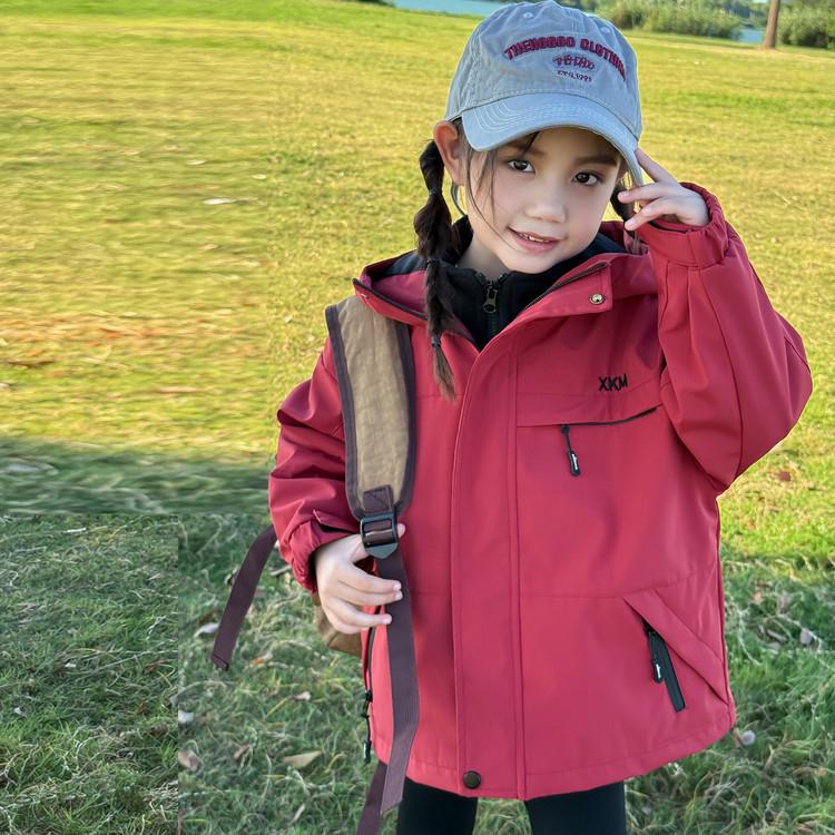 Kids' 3-in-1 Windproof & Waterproof Storm Jacket 2025: New Autumn Style for Boys & Girls - Trendy Outdoor Outerwear
