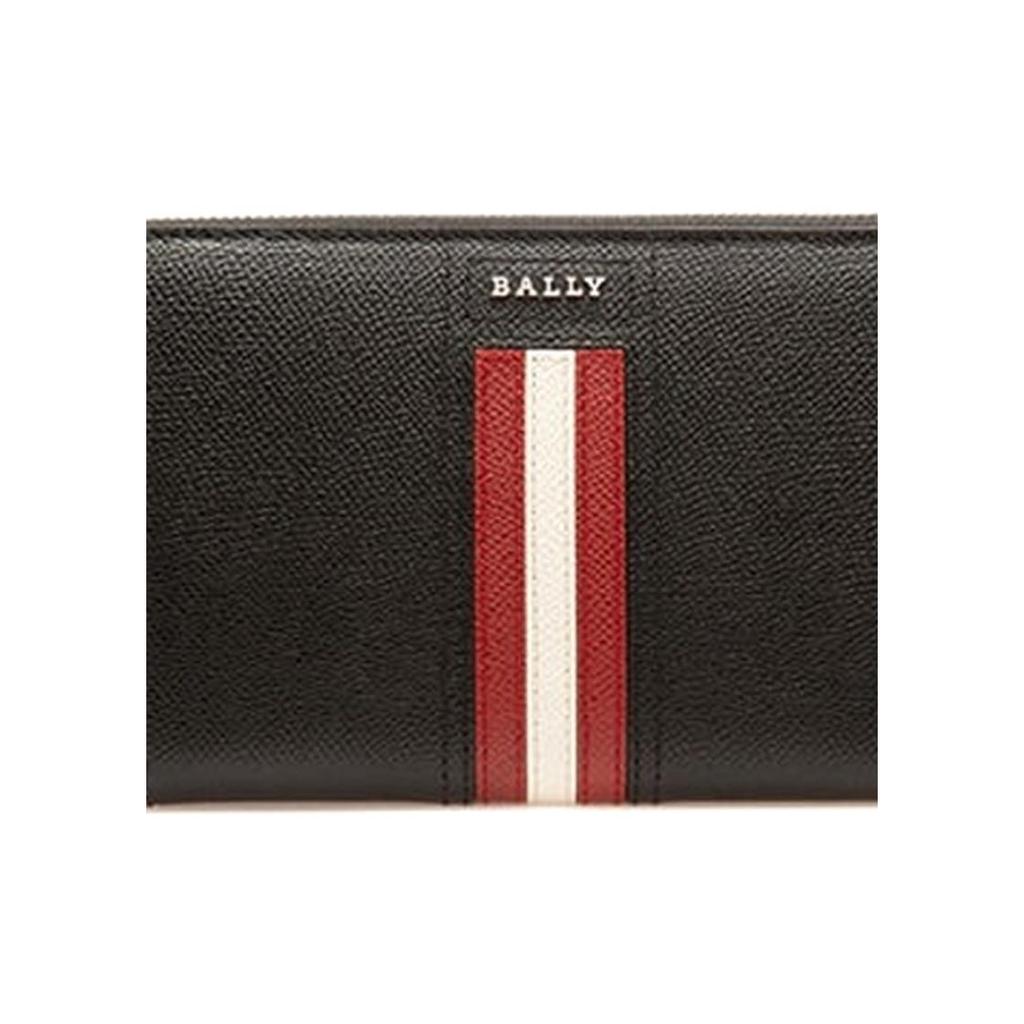 Bally Tirk Embossed Travel Wallet Men Wallet Black 6232134