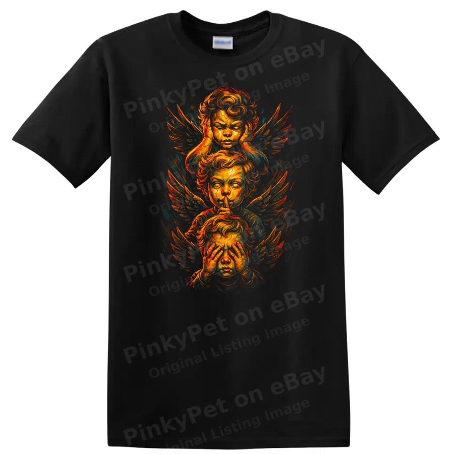 Angels Three Boys Graphic T Shirt Dark Urban Streetwear Artful Tee