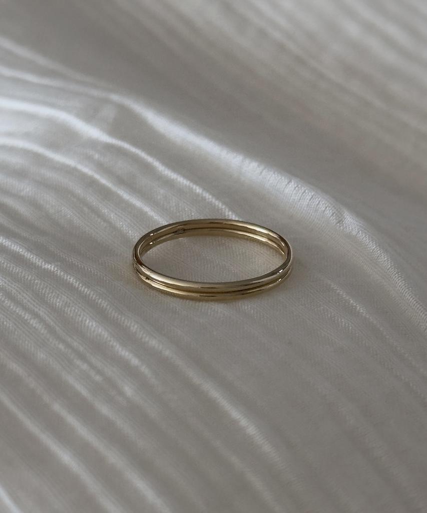 Faye 14K Moment Ring (2-Lines) (C Type)