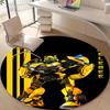 1pc Bumblebee2 Design Printed Area Round Carpet for Bedroom Living Room Home Decor Rugs Mat Non Slip Mat Rug for Bedside