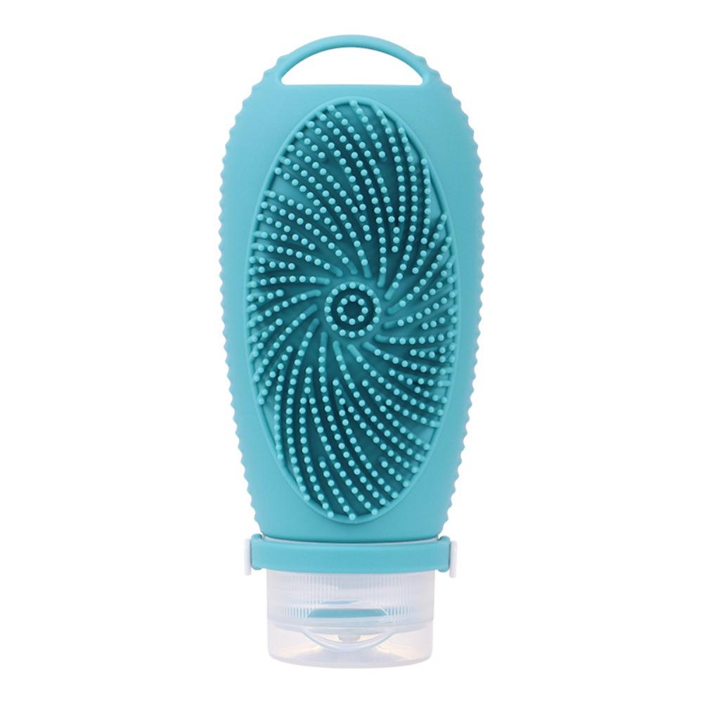 

100ml Shower Brush Bottle Silicone Toiletry Containers New Travel Refillable Bottles океан синий