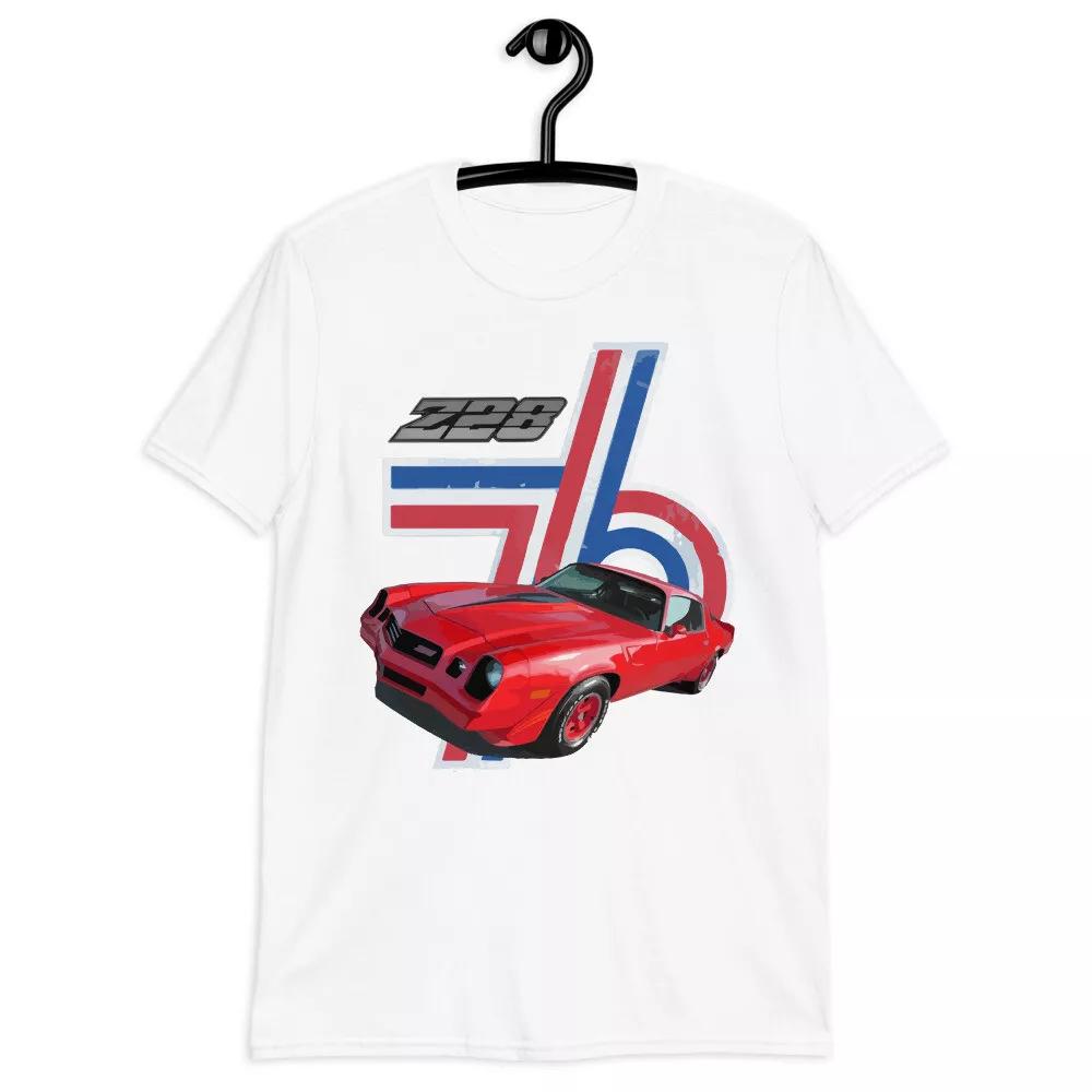 

Retro 1976 Chevy Camaro Z28 Owner Gift Short-Sleeve Unisex 100% Cotton T-shirt Mens Tees Top S
