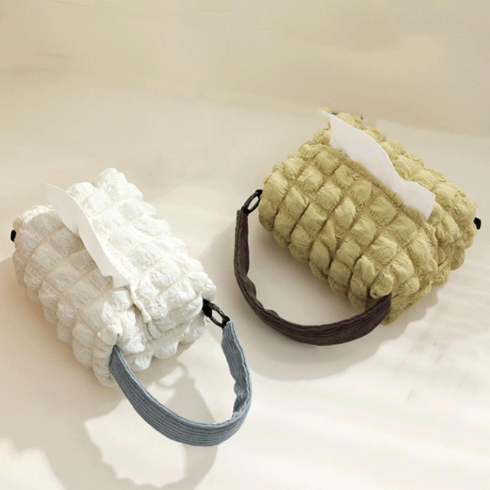 Convenient Hanging Napkin Paper Bag Square Drawer Box Easy Access Car Storage Bucket  Car