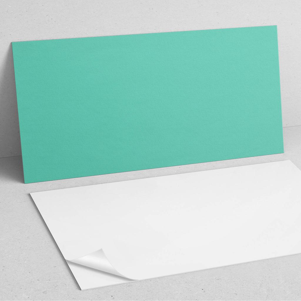 Set of PVC Tiles With Decor for Kitchen or Bathroom Mint Color 6X60X30 Cm