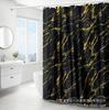 Luxury Minimalist Waterproof Marble Pattern Shower Curtain Partition
