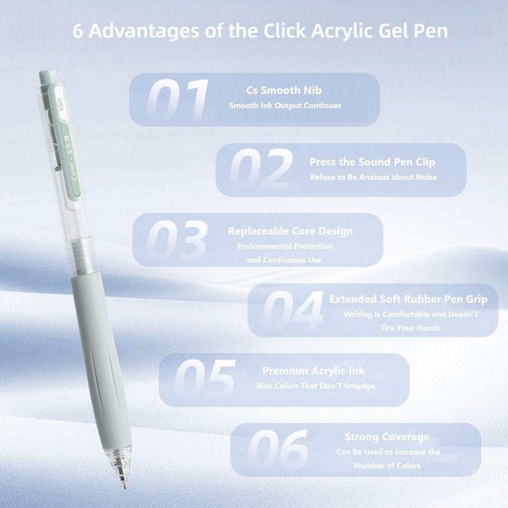 6Colors/Set Acrylic Painting Colored Gel Pen Press Type Drawing Colored Pen Gift