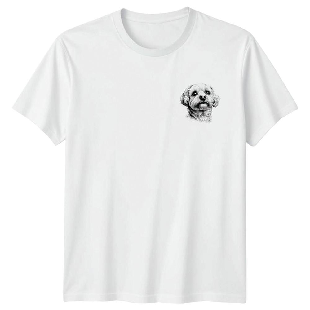Fluffy Dog Breed Head Dogs Animals Graphic Unisex TShirt Unisexs Unisexs Tee S