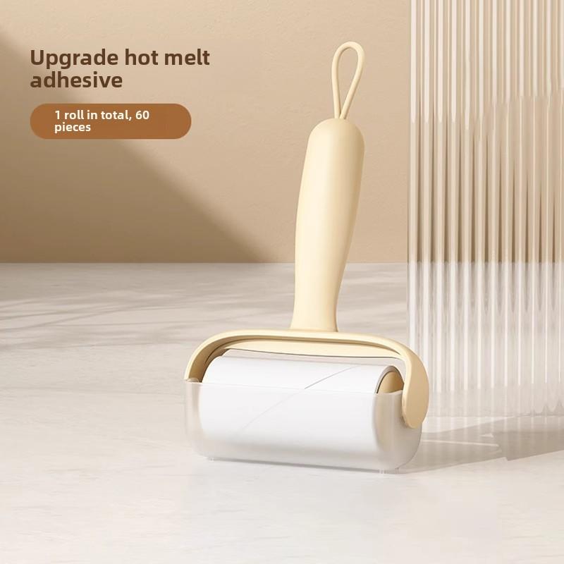 Household Hairbrush with Detachable Replaceable Roll Paper Drum - Powerful Pet Dust Removal Tool for Cleaning Clothes, Hair and Pets' Fur