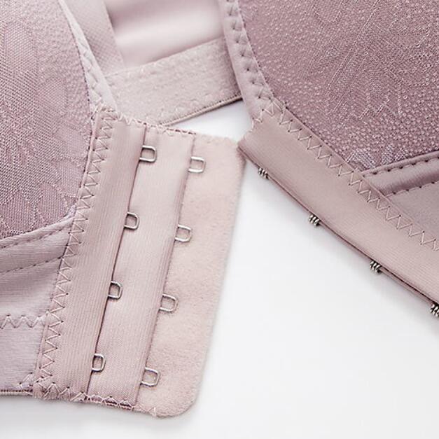 Front Buckle Bra Large Size No Steel Rings Mom Underwear Ladies Breathable Push Up Adjustable Thin Bra