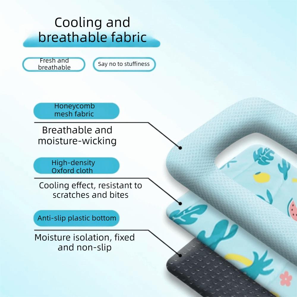 Square Pet Cooling Mat Non-Slip Dog Sleeping Pad Cat Sleeping Mat Cooling Puppy Bed  Kennel