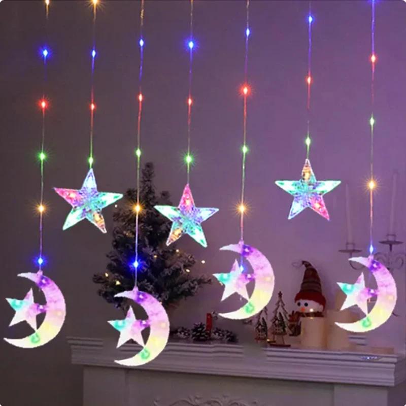 Beautiful Creative Christmas LED Light String Wish Ball Stars Decoration Lamp Wedding Holiday Party Atmosphere Lantern