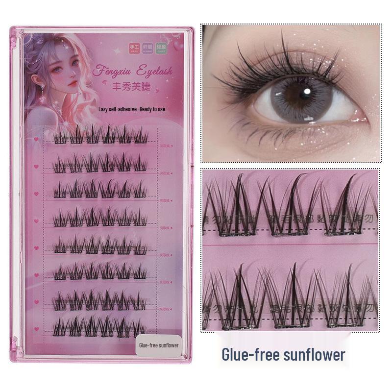 

Sunflower Reusable Adhesive-Free Cat Eye False Eyelashes - Trilogy Elf Design