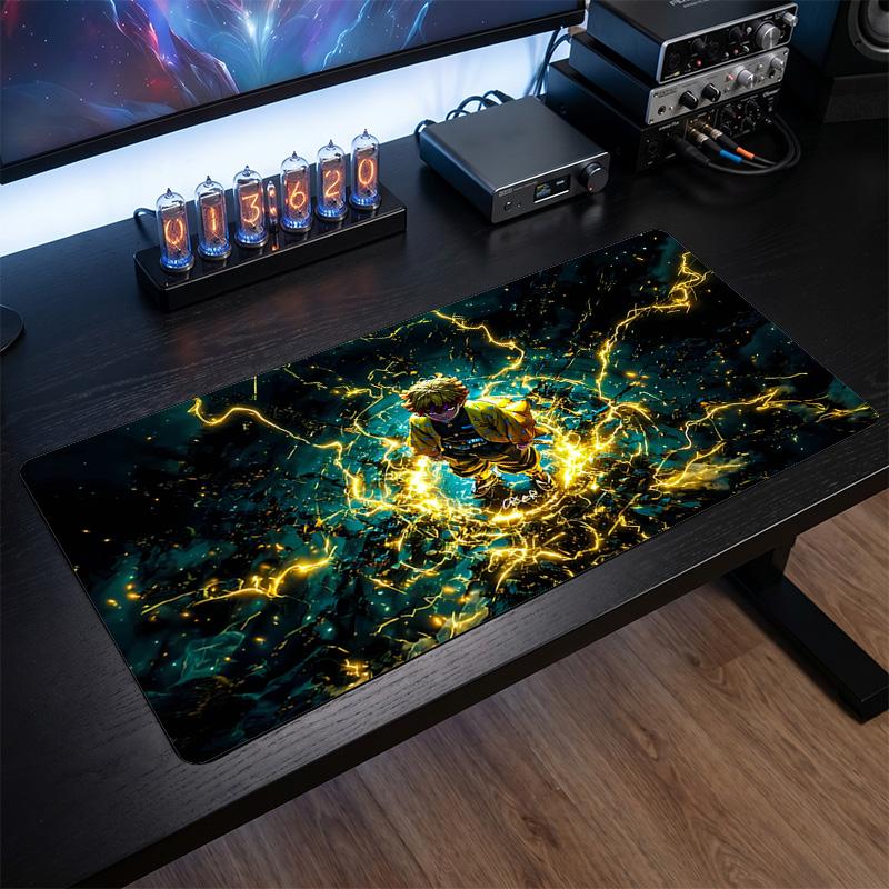Agatsuma Zenitsu Printed Mouse Pad Non-Slip Waterproof Rubber Desk Mat for Gaming Office Laptop Home Decor Gift