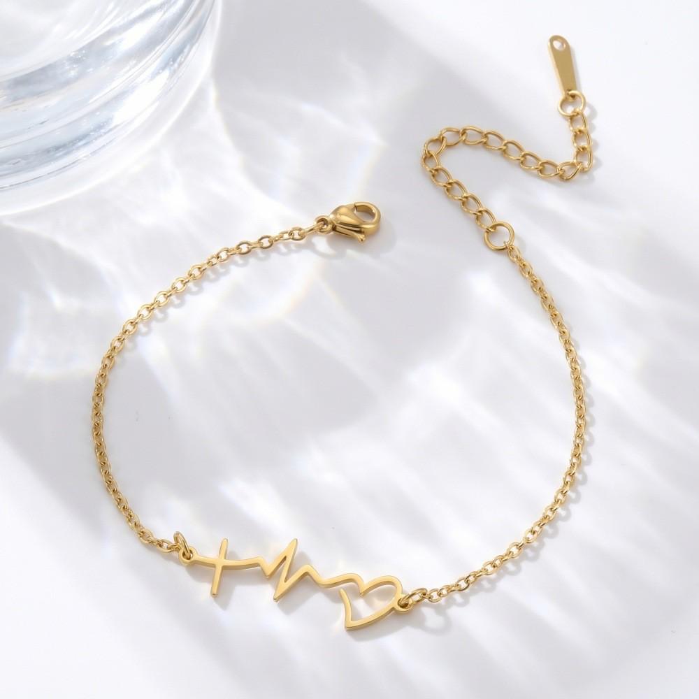 Stainless Steel Animal Letter Star Bracelet - Unisex Fashion Accessory