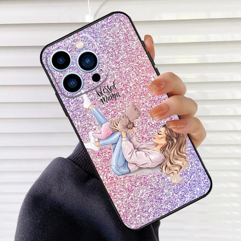 Baby Mom Girl Phone Case For iPhone 16 14 13 12 11 15 17 Pro Max Mini 15 16 Plus 16e 17 Air Cover Fundas