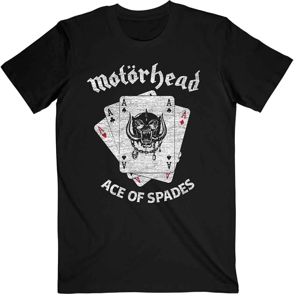 Motorhead Flat War Pig Aces T-Shirt Black New XXXXL