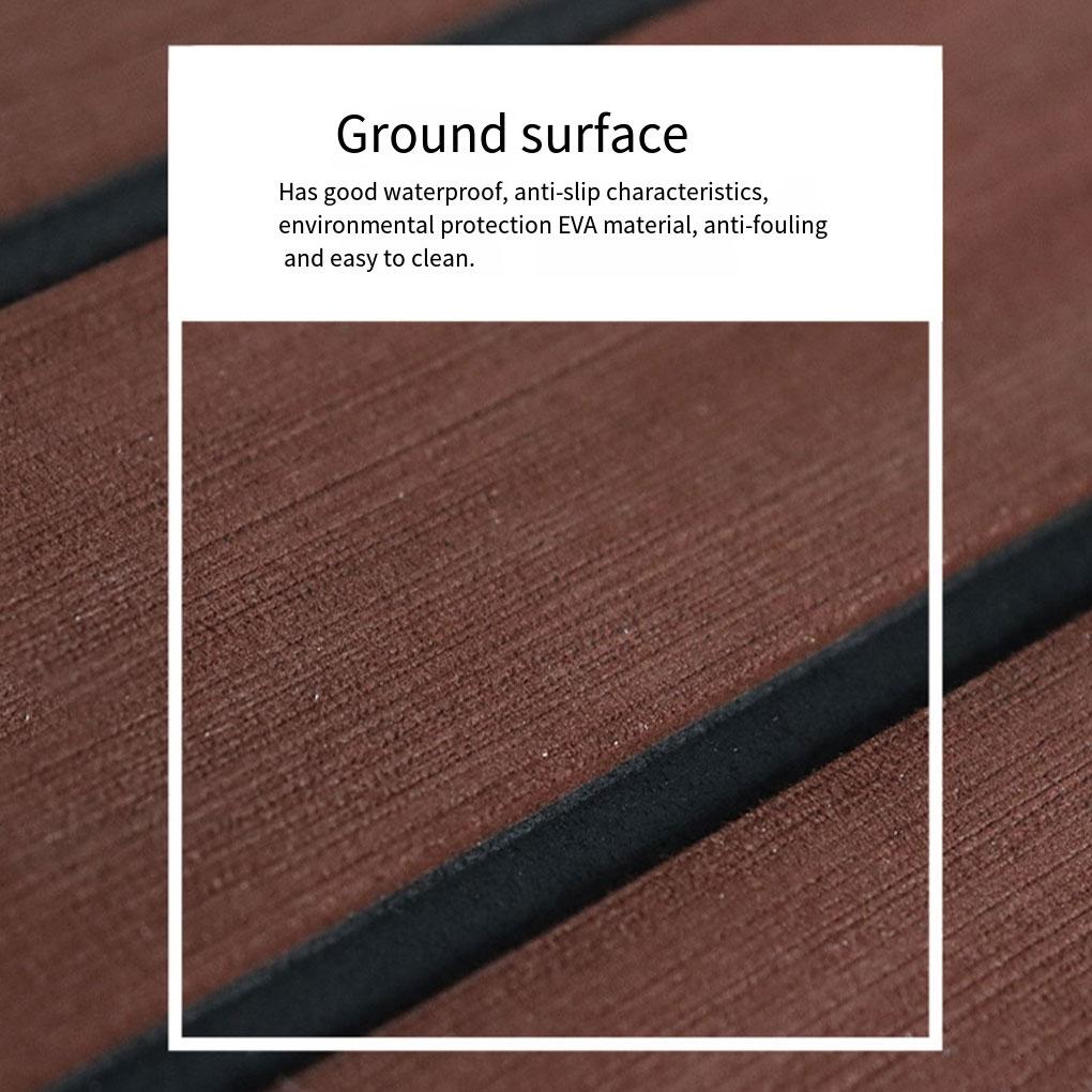 Dark Brown Faux Teak Marine Carpet Wood Dark Brown Boat Marine Sheet EVA Foam Boat Sheet 240*45CM