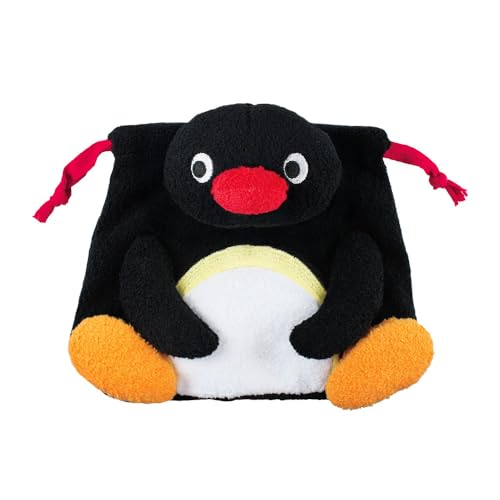 T's Factory Pingu Plush Drawstring Bag - Pingu (approx. H160 x W170 x D60mm) PI-5530523PI