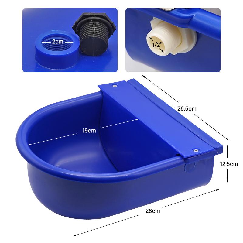 Cow Water Bowl Cattle Water Dispenser Storage Bowl Horse Drinking Trough Automatic Farm Raise Feed Equipment Husbandry Tool 1Pcs