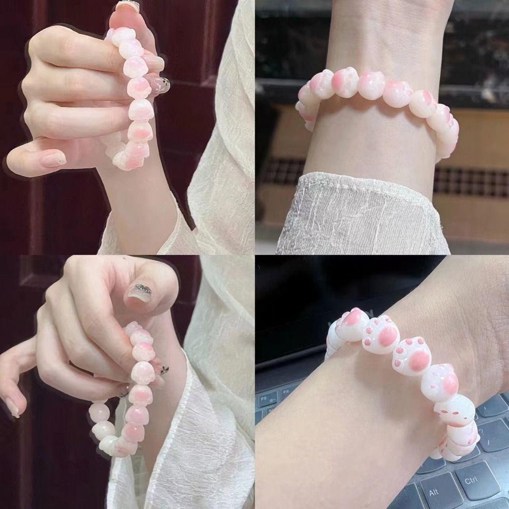 Paw Handmade Girl Gifts Resin Niche Design Hand Rope Hand Strap Women Bracelet Ins Style Bracelet