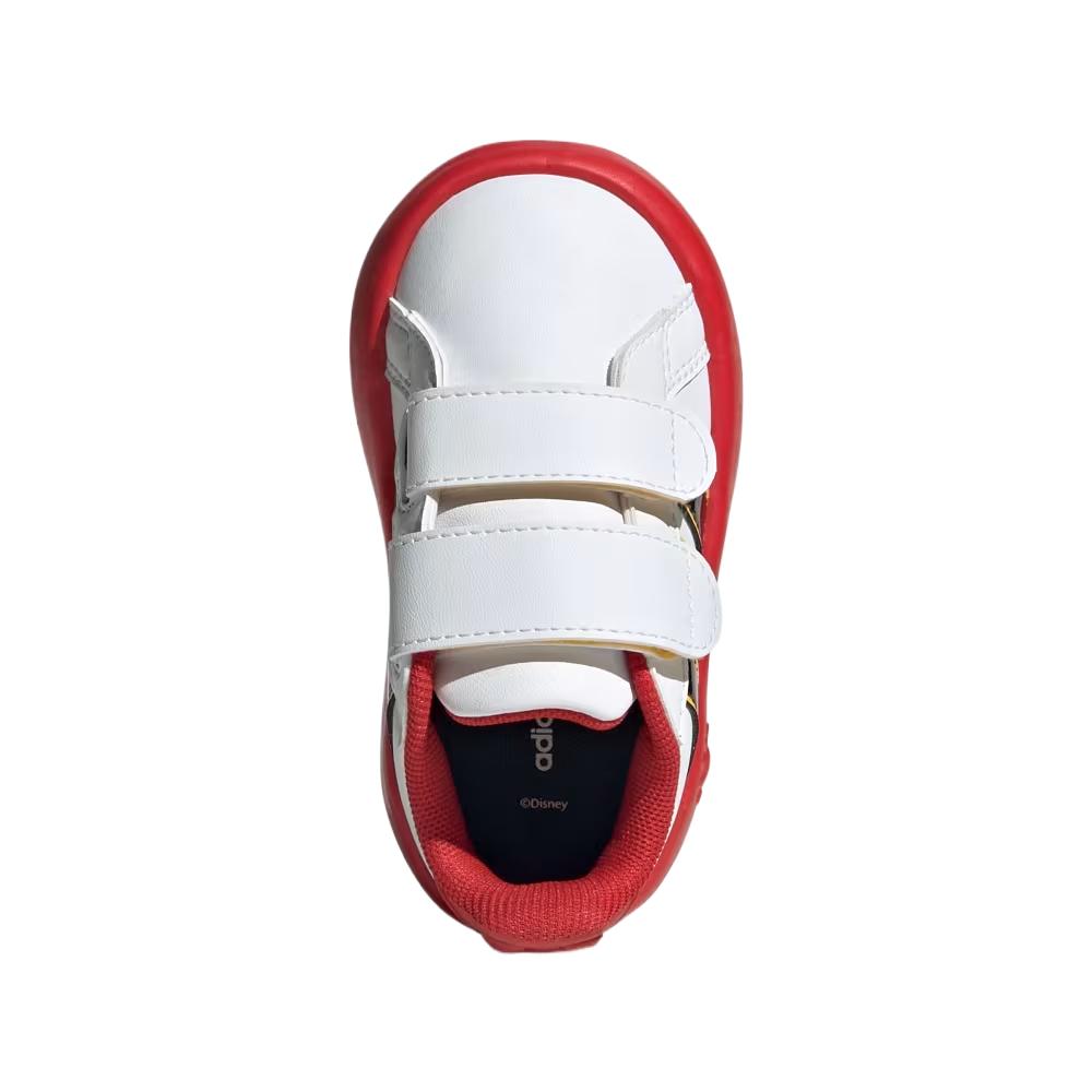 Adidas Disney X  Grand Court Synthetic Leather Comfortable Casual Soft Minimalist Low-Top Walking Shoes Baby Shoes Cloud-White Black JQ8070