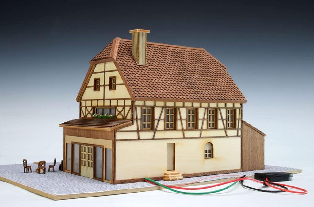 Woody Joe 1/87 European Streets Series Germany Wooden Model Assembly Kit