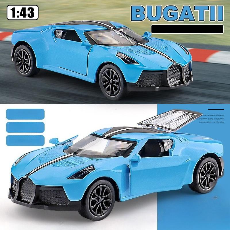1:43  Alloy car model simulation and rebound small sports car Children's toy car gift collection display