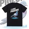 Pigeons Print Tshirts for W Summer Casual Fashion Vintage Harajuku Hip Hop Humor Tops Crew Neck Short Sleeve Tees
