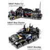 695 Stücke City Polizei SWAT Truck Bausteine Sets Schiff Fahrzeug Technik Blöcke Playmobil bricsk Spielzeug Für Kinder