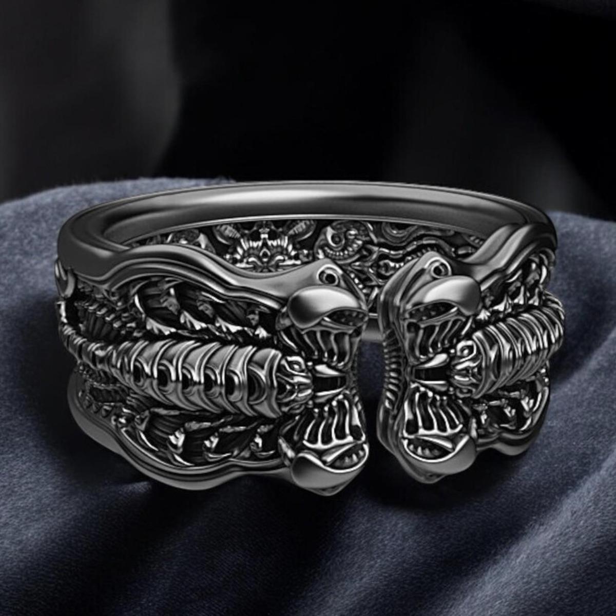 

Роскошные Новые Европейские и Американские Панк Украшения, Креативное Открытое Кольцо в Форме Скорпиона из Черного Золота No. 11