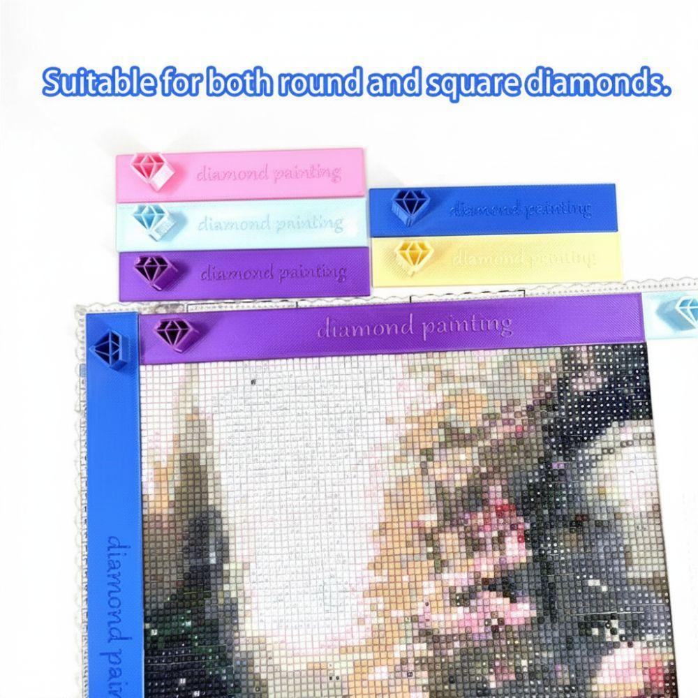 4Pcs Plastic Diamond Art Rulers Connectable Bead Alignment Guides New Diamond Painting Rulers