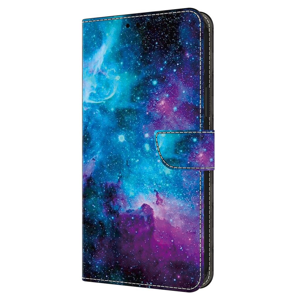 For Sony Xperia 10 V Magnetic Case PU Leather R Pattern Printing Phone Wallet Cover