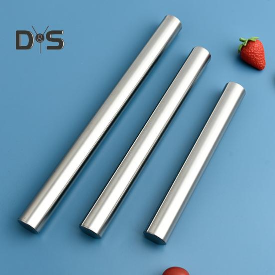 Dough Rolling Pin Reusable Food Grade Not Sticky Polished Long-lasting Labor-saving Stainless Steel Smooth Surface Making Kitchen Rolling Pin
