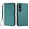 For Sony Xperia 1 VII Leather Case Wallet Stand Phone Cover with Wrist Strap