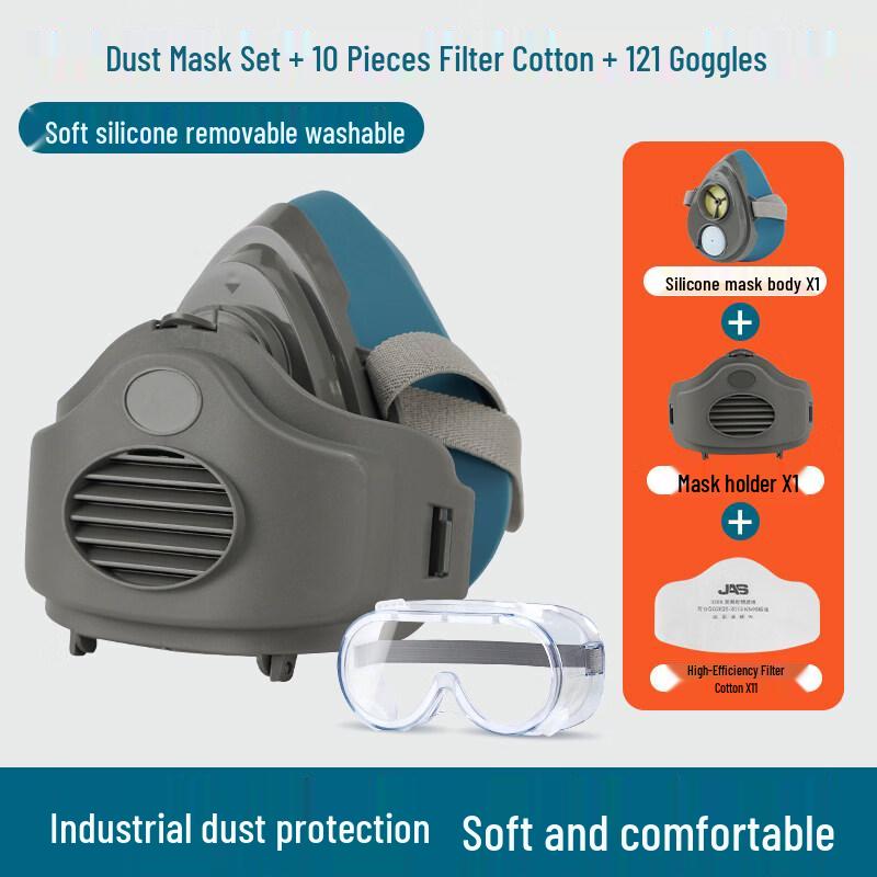 Jiemengzhe Industrial KN95 Dust Mask with Eye Shield