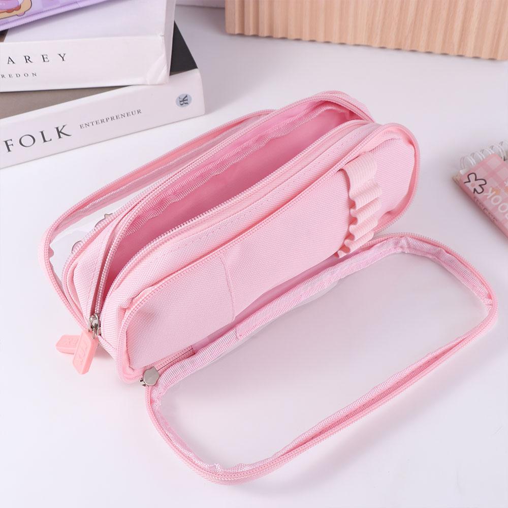 Zipper Capybara Pencile Bag Kawaii Stationery Holder Cute Cartoon Pencile Case  Women