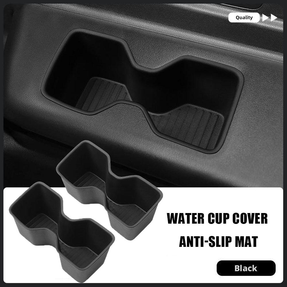 for Hyundai Santa Fe 6/7 Seats 2025 2025 Third Row Door Side Cup Holder Insert Cup Box Shock-Absorbing Storage Tray TPE Tidying