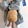 Positive Energy Potato Hug Plush Crossbody Bag Cute Simulation Toy Dolls Plushie Stuffed Fashion Fur Handbag Gift for Girlfriend